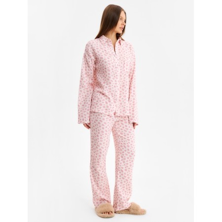 Female set (shirt, trousers) KAFTAN "Muslin: Pink Leopard" p. 44-46-1