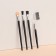 Makeup brushes, set - 4 pcs, black color