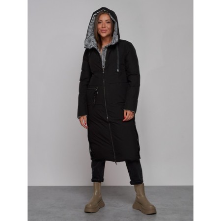Coat insulated bilateral female, size 48, black color-5