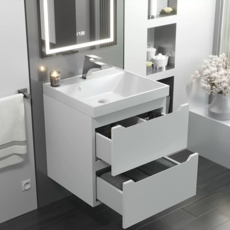 Tumbling under the Uperwood Tanos sink, suspended, 50 cm, white-1