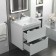 Tumbling under the Uperwood Tanos sink, suspended, 50 cm, white