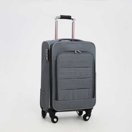 Small suitcase 20 "on lightning, code castle, with extension, color gray color-1