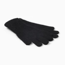 Women's gloves minku, black color, 25 cm
