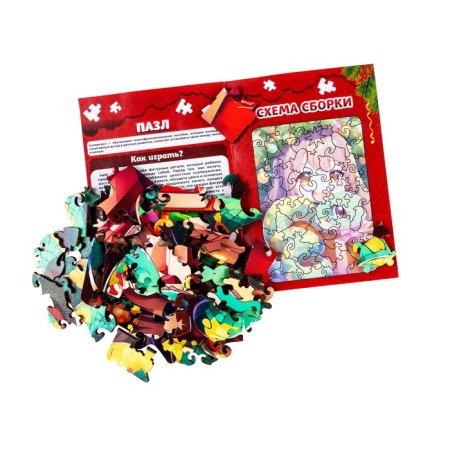 Puzzle "Girl and Snake", 54 children.-4