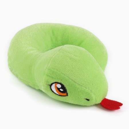 Pomposhki soft toy snake is small, green-2