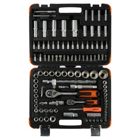 A set of professional tools Ermak 736-100, CRV and S2, 1/2 ", Superlock, 108 items-1
