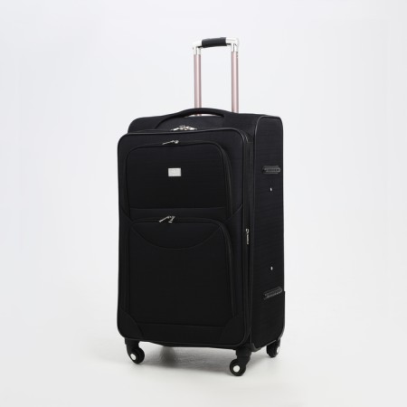 Big suitcase 28 ", a lightning department, code castle, 4 wheels, 2 outer pockets, black color