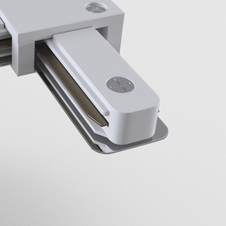 Connector L-shaped for the Technical tra001CL-11W, 7x7x1.7 cm, white color.-1