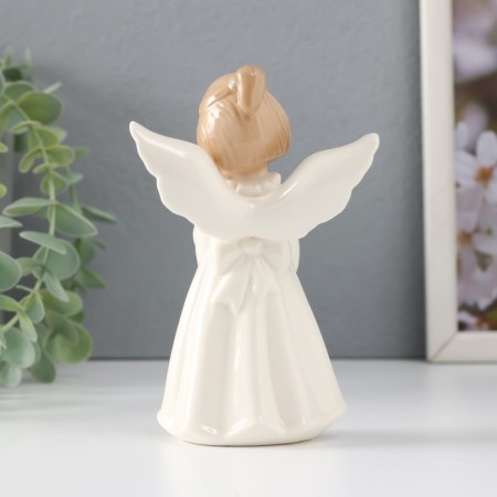 Souvenir Ceramics "Girl Angel with a flashlight" 8.5x5.3x12.5 cm-2