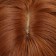 Artificial wig, with a bang, imitation of the skin, 60 cm, red color