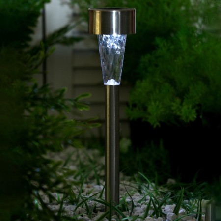 Garden lamp on the sunny battery "Trapezius", 5.3 × 38 × 5.3 cm, 1 LED, glow white-1