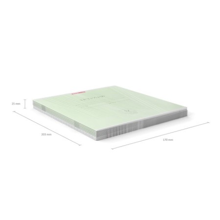 Notebook 12 sheets in the large cage of Erichkrause "Classic", cardboard cover, green-7