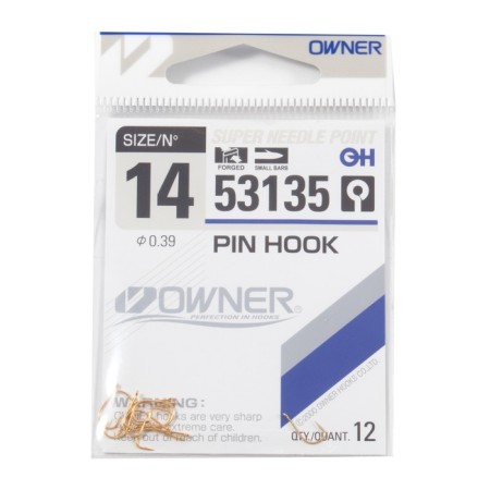 The hook Owner PIN Hook Gold No. 14, 12pcs.-2