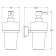 Holder with a dispenser of liquid soap, matte crystal, chrome, fbs
