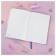 Note book A5 80 sheets in a line, light, leatherette, Meshu "Cutestar", removable plastic cover with design, panton, whitewash, block offset