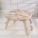 A tablet table with a menage and folding legs "Better you is only wine" d = 30x2 cm, birch
