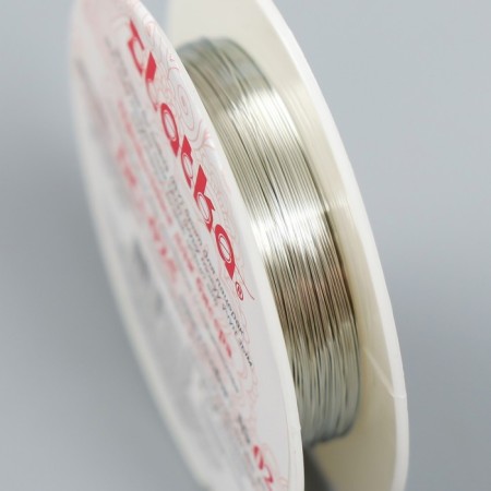 Biser wire "Gamma" 0.25 mm, 10 m, metal, silver-2