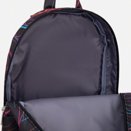 School backpack from lightning textiles, external pocket, “ZFTS”, black color-5
