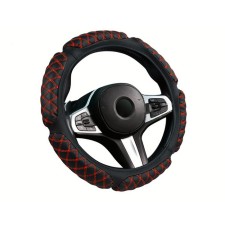 Carfashion scotch steering wheel, size m, black/red