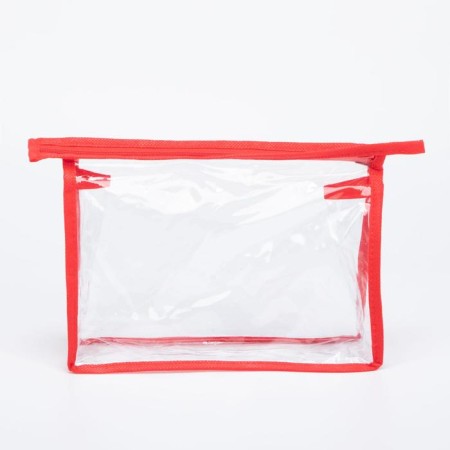 Cosmetic bag with lightning, red color-2