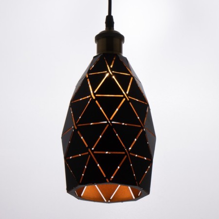 Suspension Bayerlux "perforation" E27 black 15x15x25-125cm-2