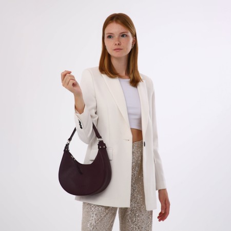 Women's bag with lightning, burgundy color-6
