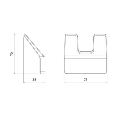 Double IDDIS Slide Sliwt20i41, 75x38x70 mm, white matte-10
