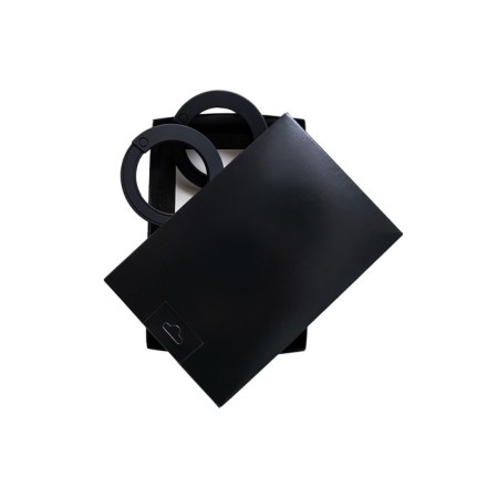 Handcuffs, silicone, black, 33 cm-3
