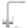Kitchen mixer Ulgran U016-341, two-welfare, ultra-white color