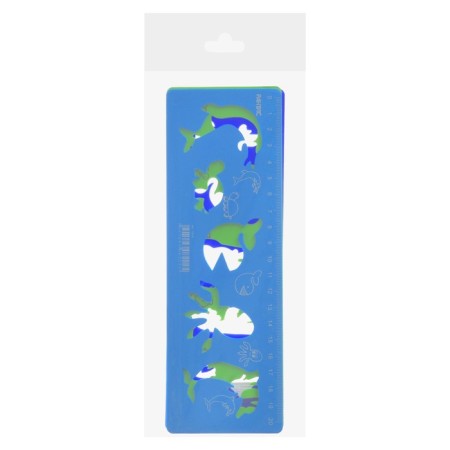 Set of stencils 3 pcs. Calligrata, 5 birds of bird/sea/animals +ruler 20cm-6