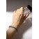 Bracelet with rhinestones "shine" on a puff, blue color in silver