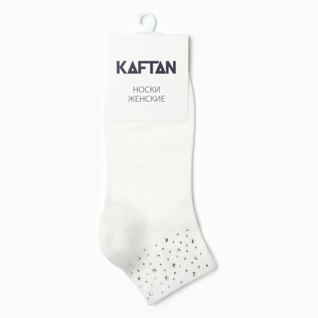 Women's socks kaftan "rhinestones" p. 36-39 (23-25 ​​cm), white-2