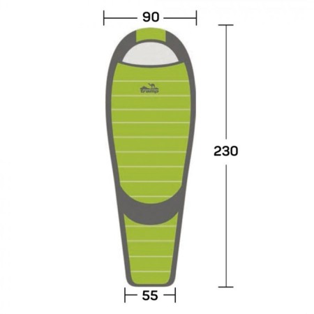 The sleeping bag Tramp Voyager Long, cocoon, 2 layers, left, 90x230 cm-6
