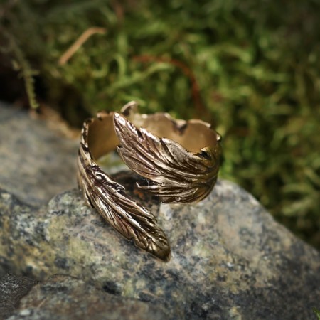 The amulet ring "Fuck", cast, brass, d = 17-21 mm