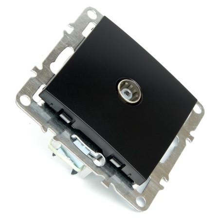Television socket 1-seater, 75 Ohms (mechanism), Stekker series Erna, PST00-9108-03, black 1022446-1
