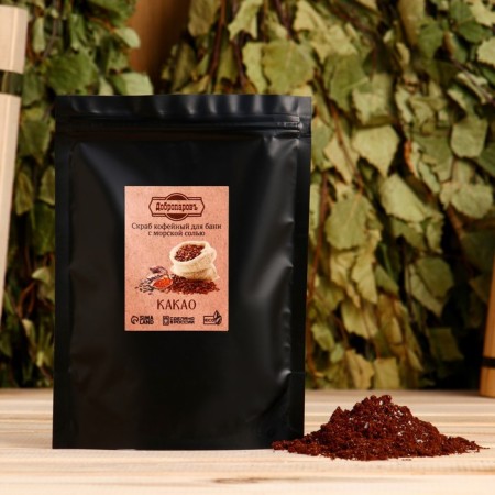 Coffee scrub for the body "cocoa" with sea salt 100 grams of Dobroparov