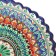 Plate of the Rishtan ceramics "Flowers", blue, embossed, 25cm