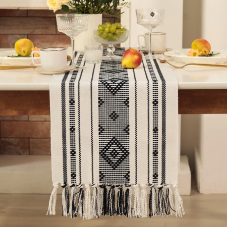 Ethel Scande Ts. Black Trush 38*150 cm, 50%cotton 50%linen