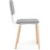 Wooden chair KLINT ARE BUK/fabric, natural/gray 43x58x82 cm