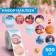 Stickers in the Roll "European New Year", 500 pcs, 3.8 x 3.8 cm