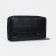 Male purse on lightning, department for bills, for maps, for coins, black color