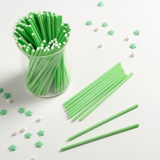 Sticks for cakes, 10 × 0.3 cm, 100 pcs, green color