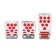 Cartage pedals, anti -slip, set 3 pcs. Silver red