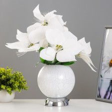 Night Poansettia 9XLED 4000K white 15x15x40cm Risalux
