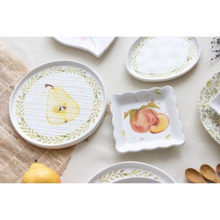 Ceramic plate "Summer Day", 21.2 cm, white color-9