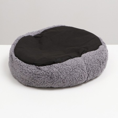 Lesse for dogs and cats "Comfort", soft fur, 45 x 35 x 11 cm, gray-2