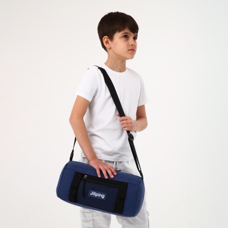 Sports bag with lightning, external pocket, blue color-5
