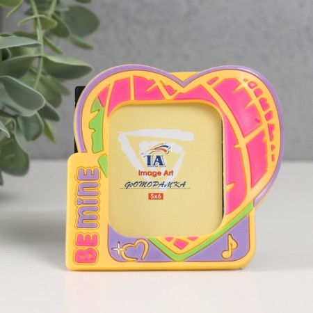 Wooden photo frame 5x6 cm, p29-2 "Together forever" mix (plastic screen)