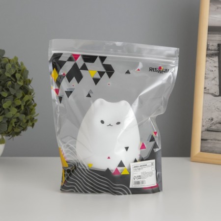 Nightlight "Antistress Cyakish Kitten" Led RGB from batteries 3AAA 9.5x9.5x10.5 cm Risalux-8