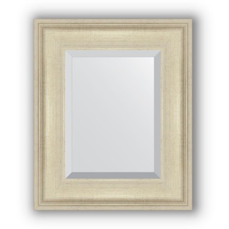 Mirror with fatset in a baguette frame - poisoned silver 95 mm, 48 x 58 cm, evoForm